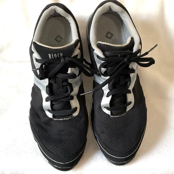 Silver Black BLOCH Mesh Trainer Dance Boost Comfort Sneakers Sz 11 - Picture 4 of 12